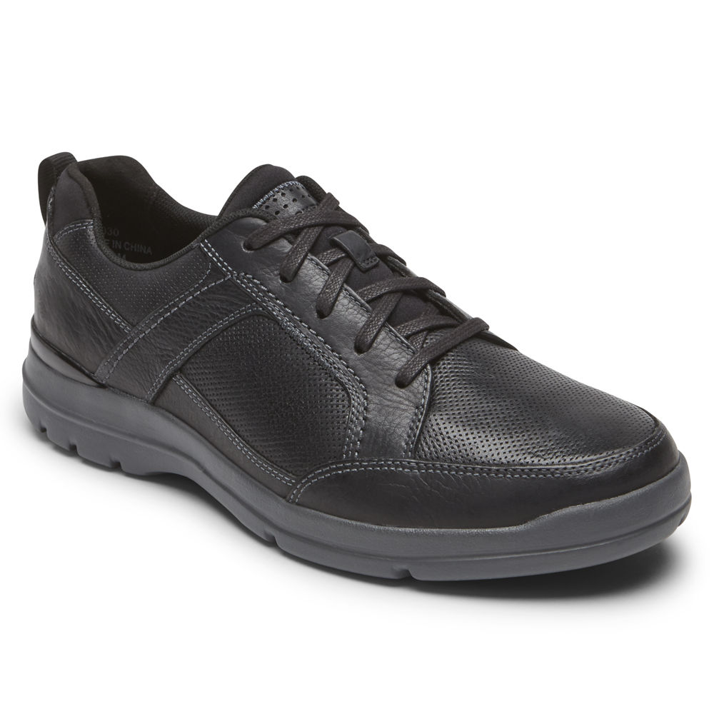 Rockport Sneakers For Mens Black - City Edge Lace-Up - DE4325089